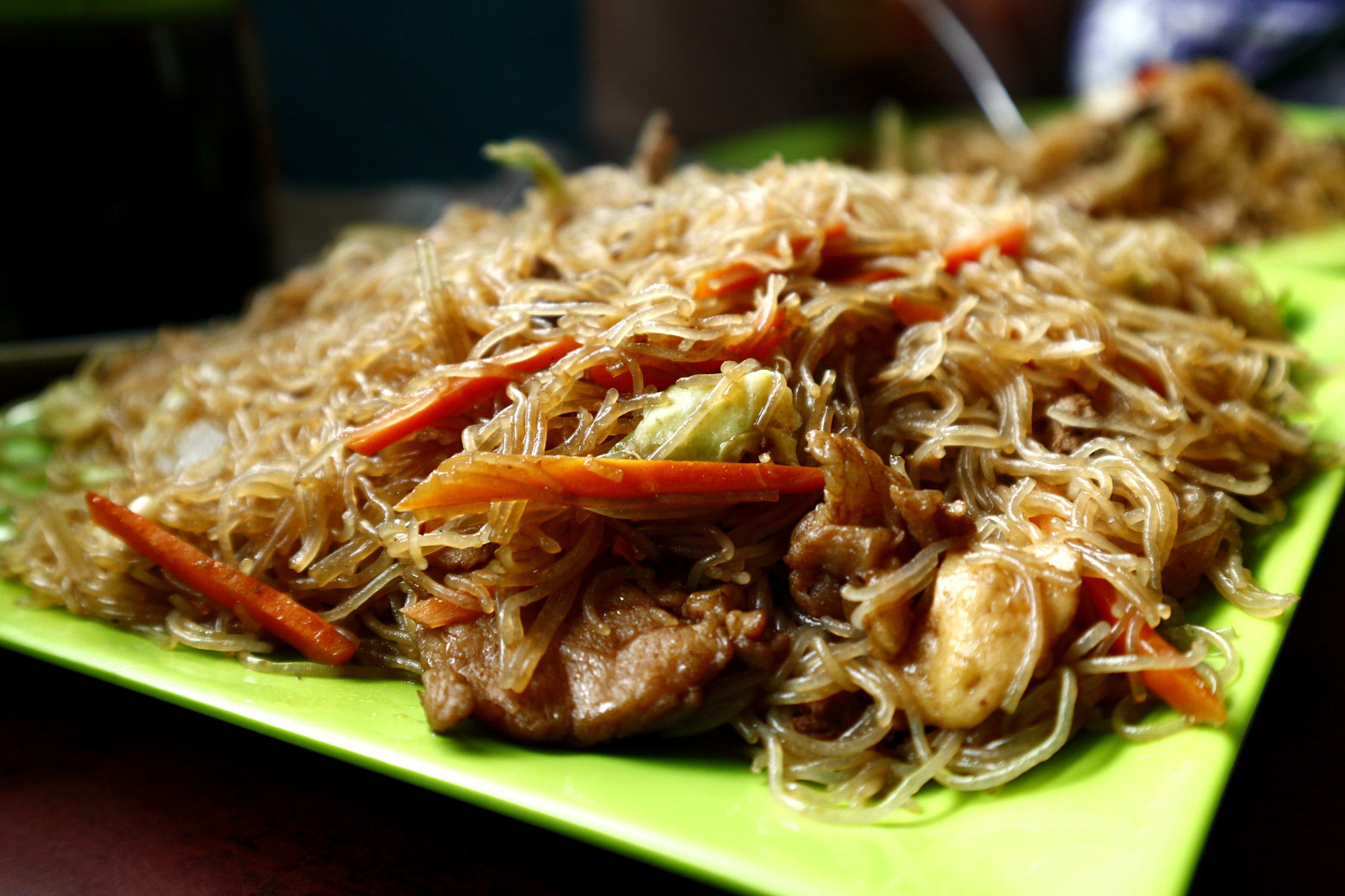 Freshly cooked Pancit Bihon